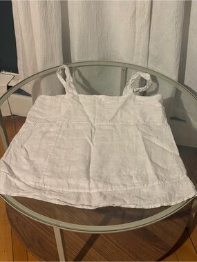 White Linen Top